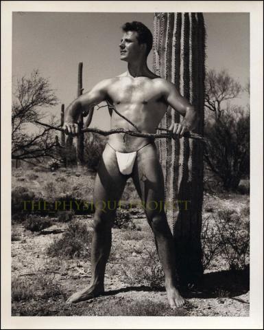 Bruce of LA Posing Strap Male Physique Photo 1940s Desert Series