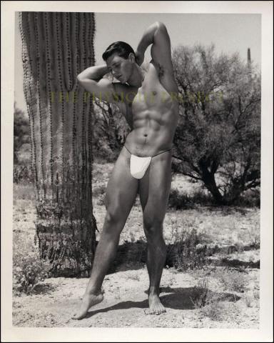Bruce Of LA Nude Ed Lincoln Male Physique Desert Location B&W Photograph