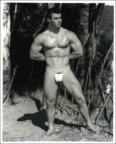Keith Stephan B&W Location Bruce of LA Male Posing Strap Photo