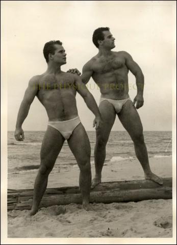 Carlson & Amati Beefy Beach Buddies Chuck Renslow Vintage Photograph