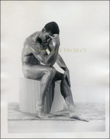 Jim Conrad Nude Thinker Russ Warner B&W Physique Photograph